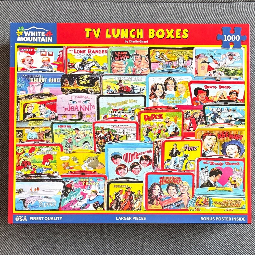 White Mountain TV Lunch Boxes 1000 Piece Puzzle
